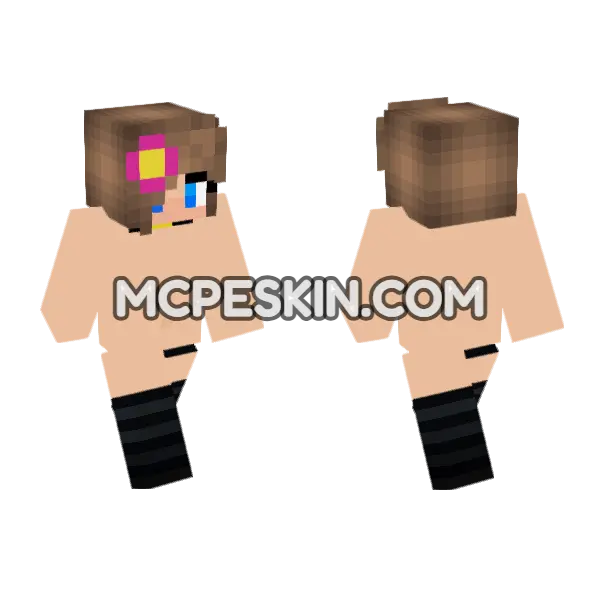 Jenny Girl Skin Minecraft Bedrock skin, front and back