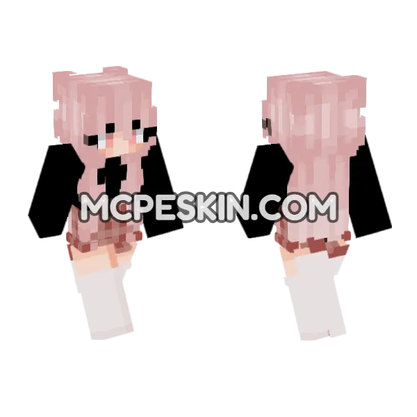Jenny HD Skin Minecraft Bedrock skin, front and back