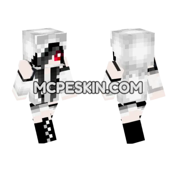 Jenny HD Skin Minecraft Bedrock skin, front and back