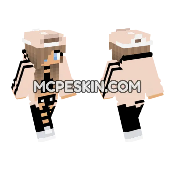 Jenny HD Skin Minecraft Bedrock skin, front and back