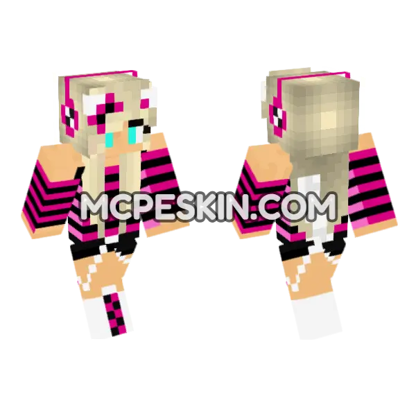 Jenny HD Skin Minecraft Bedrock skin, front and back