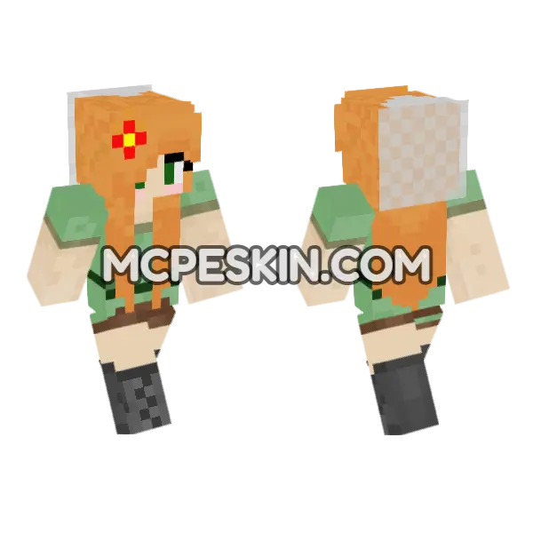 Jenny HD Skin Minecraft Bedrock skin, front and back