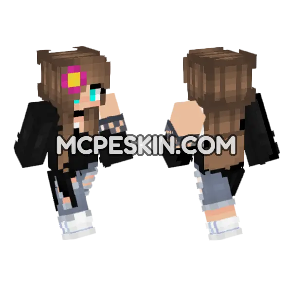 Jenny HD Skin Minecraft Bedrock skin, front and back