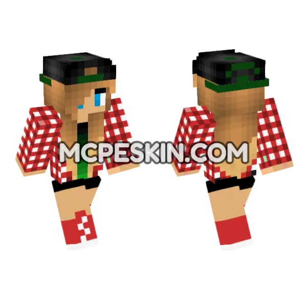 Jenny HD Skin Minecraft Bedrock skin, front and back