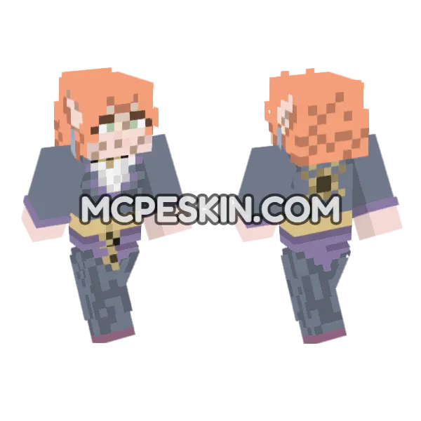 Jenny HD Skin Minecraft Bedrock skin, front and back