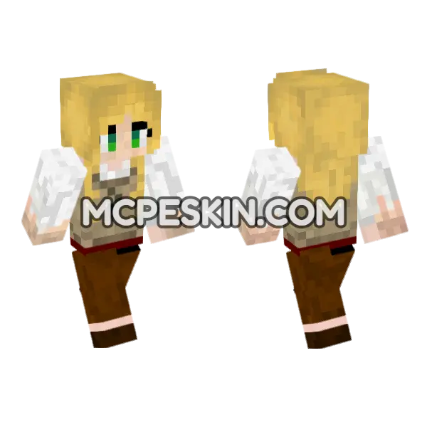 Jenny HD Skin Minecraft Bedrock skin, front and back