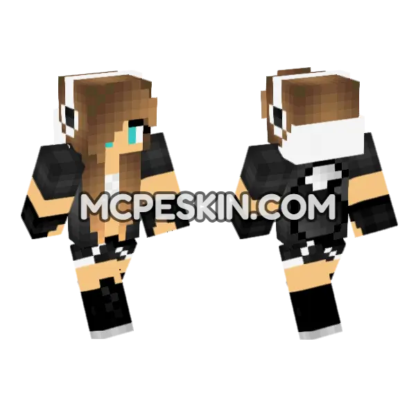 Jenny HD Skin Minecraft Bedrock skin, front and back