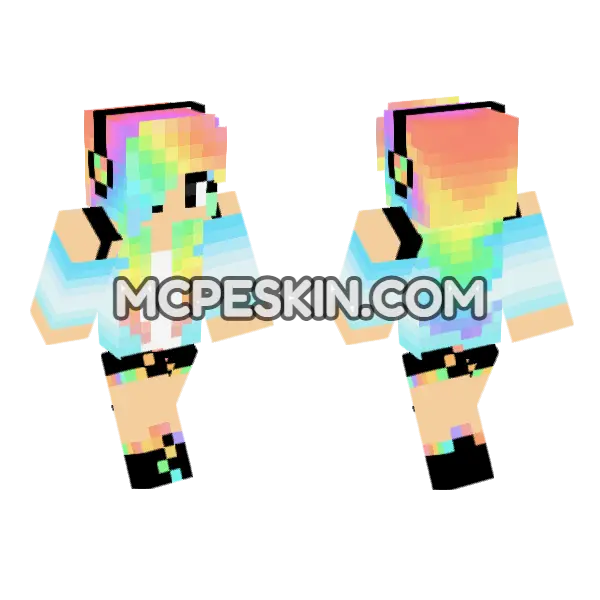 Jenny HD Skin Minecraft Bedrock skin, front and back