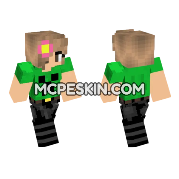 Jenny HD Skin Minecraft Bedrock skin, front and back