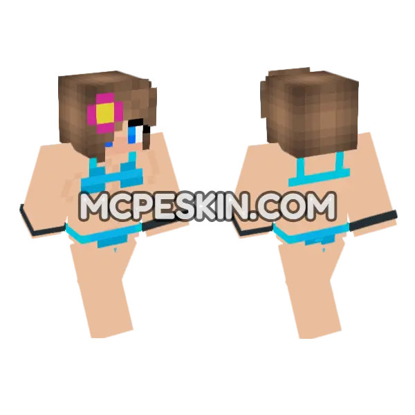 Jenny HD Skin Minecraft Bedrock skin, front and back