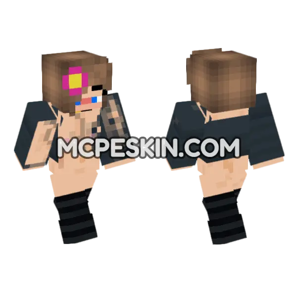 Jenny HD Skin Minecraft Bedrock skin, front and back