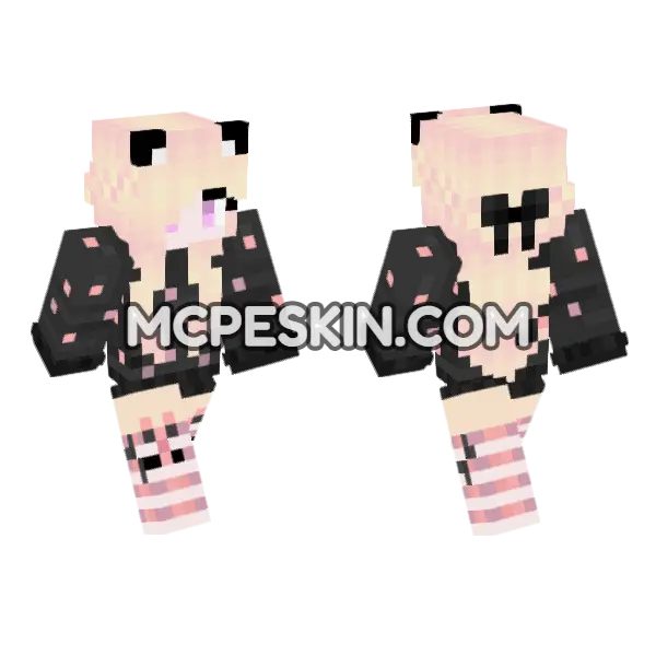 Jenny HD Skin Minecraft Bedrock skin, front and back