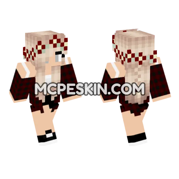 Jenny HD Skin Minecraft Bedrock skin, front and back