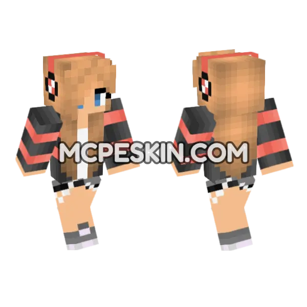 Jenny HD Skin Minecraft Bedrock skin, front and back