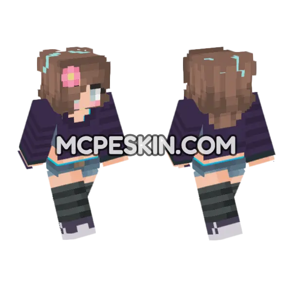 Jenny Mod Bedrock Skin Minecraft Bedrock skin, front and back