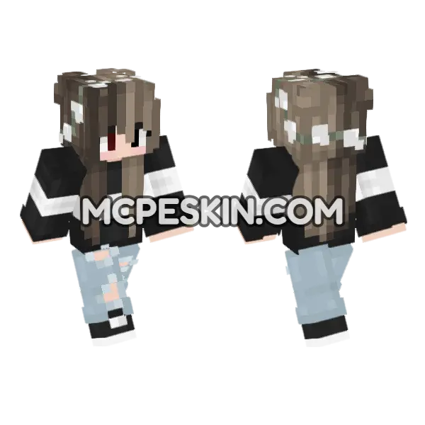 Jenny Mod Bedrock Skin Minecraft Bedrock skin, front and back