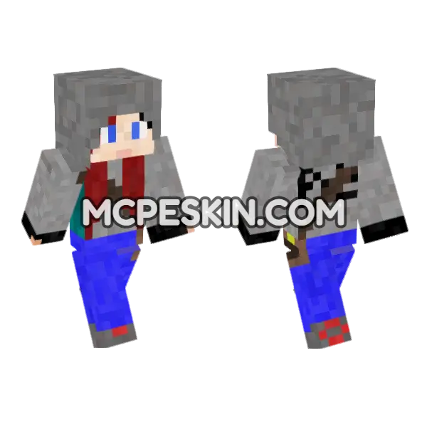 Jenny Mod Bedrock Skin Minecraft Bedrock skin, front and back
