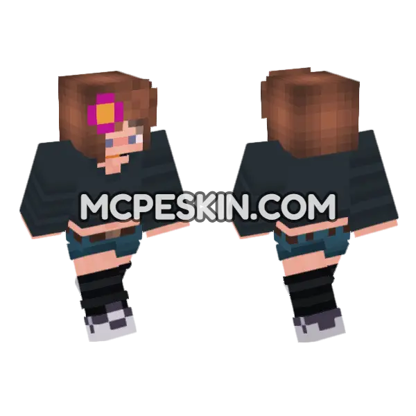 Jenny Mod Bedrock Skin Minecraft Bedrock skin, front and back