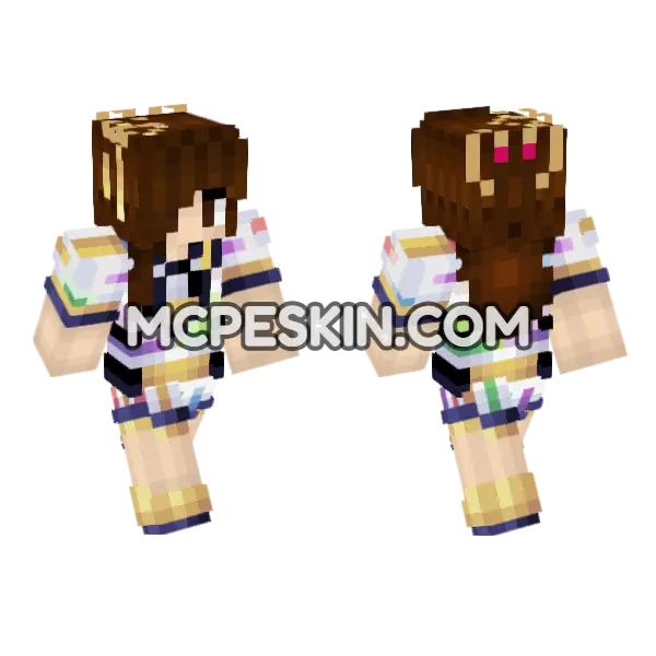 Jenny Mod Bedrock Skin Minecraft Bedrock skin, front and back