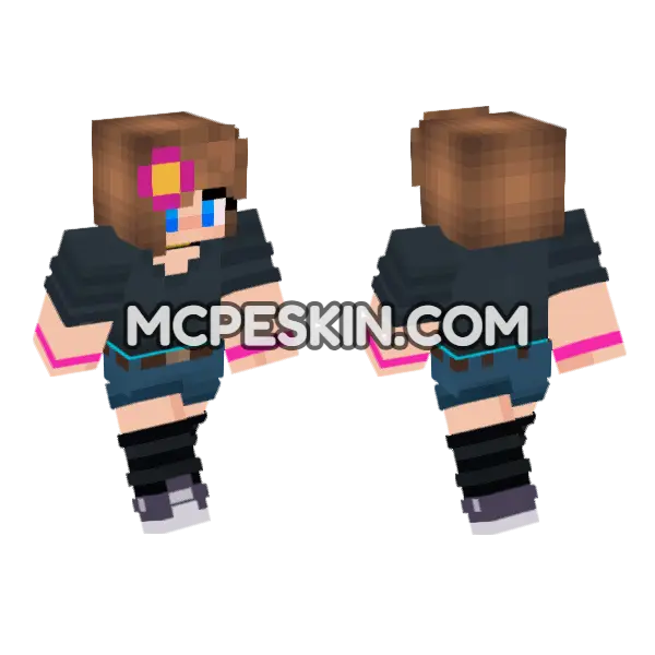 Jenny Mod Bedrock Skin Minecraft Bedrock skin, front and back