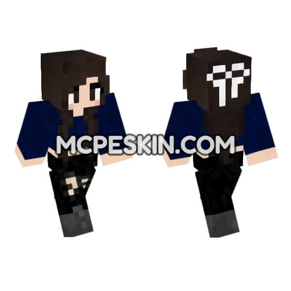 Jenny Mod Bedrock Skin Minecraft Bedrock skin, front and back