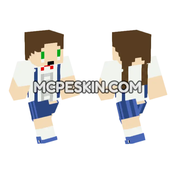 Jenny Mod Bedrock Skin Minecraft Bedrock skin, front and back