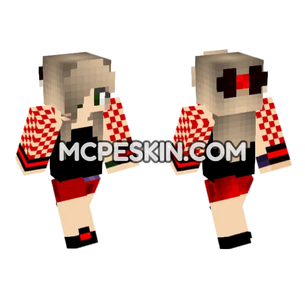 Jenny Mod HD Skin Minecraft Bedrock skin, front and back