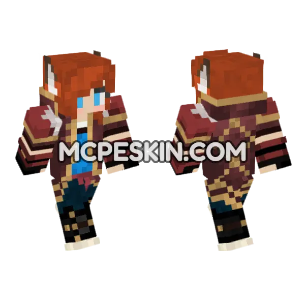 Jenny Mod HD Skin Minecraft Bedrock skin, front and back