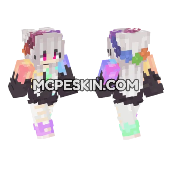 Jenny Mod HD Skin Minecraft Bedrock skin, front and back