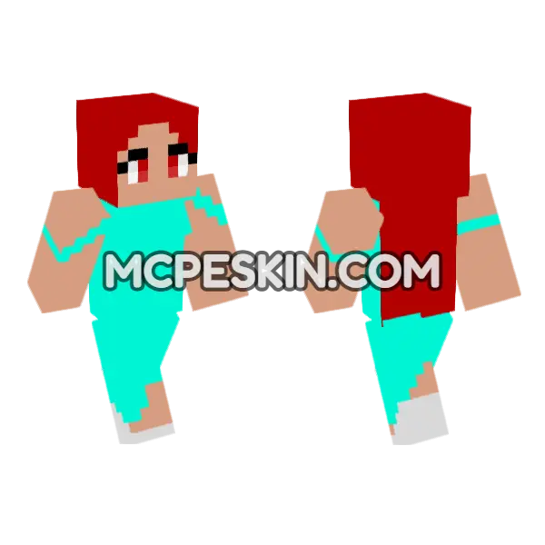 Jenny Mod HD Skin Minecraft Bedrock skin, front and back
