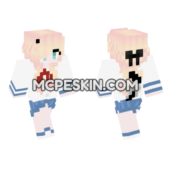 Jenny Mod HD Skin Minecraft Bedrock skin, front and back