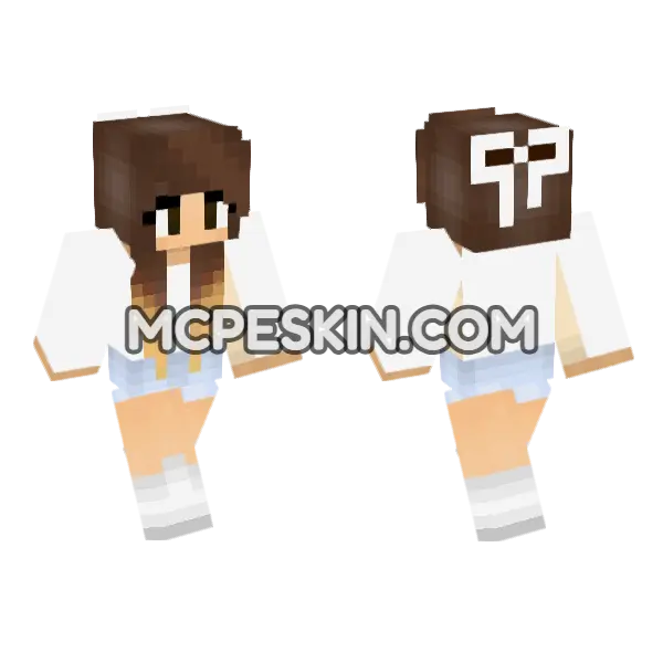 Jenny Mod HD Skin Minecraft Bedrock skin, front and back