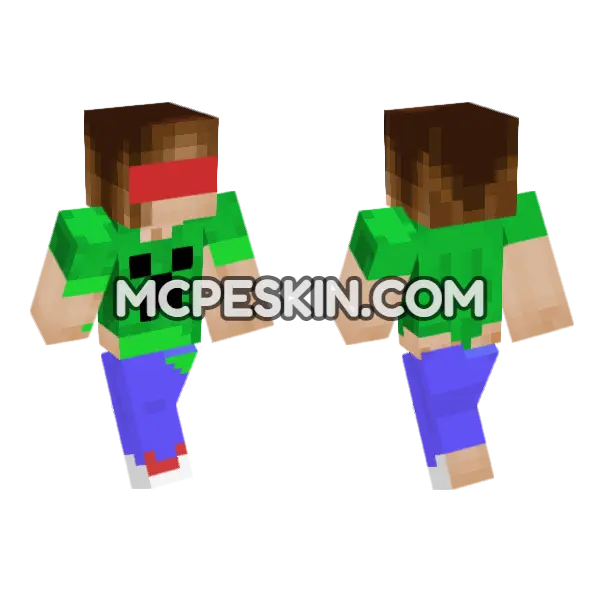 Jenny Mod HD Skin Minecraft Bedrock skin, front and back