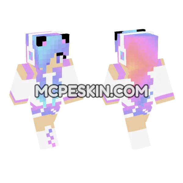 Jenny Mod HD Skin Minecraft Bedrock skin, front and back