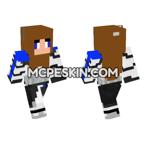 Jenny Mod HD Skin Minecraft Bedrock skin, front and back