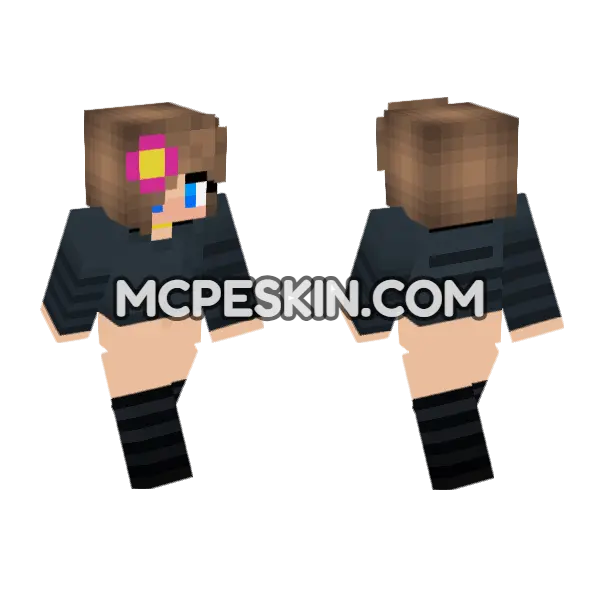 Jenny Mod HD Skin Minecraft Bedrock skin, front and back