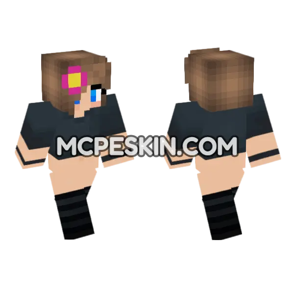 Jenny Mod HD Skin Minecraft Bedrock skin, front and back
