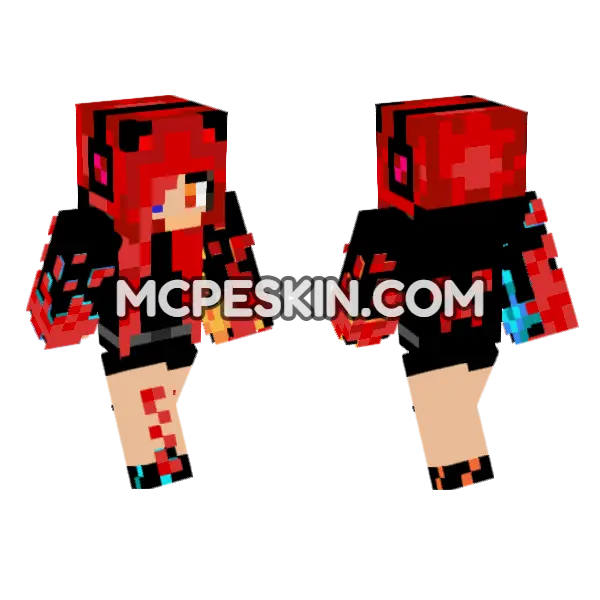 Jenny Mod Skin Minecraft Bedrock skin, front and back