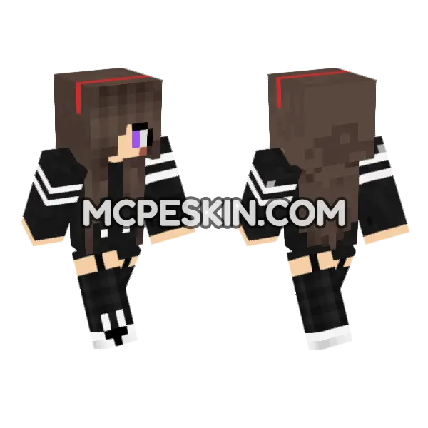 Jenny Mod Skin Minecraft Bedrock skin, front and back