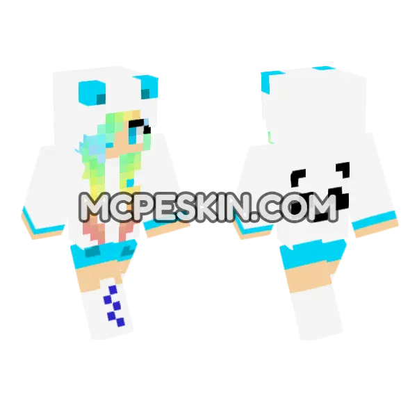 Jenny Mod Skin Minecraft Bedrock skin, front and back