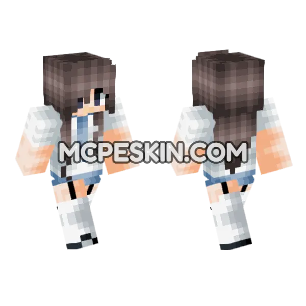 Jenny Mod Skin Minecraft Bedrock skin, front and back