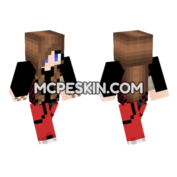 Jenny Mod Skin Minecraft Bedrock skin, front and back