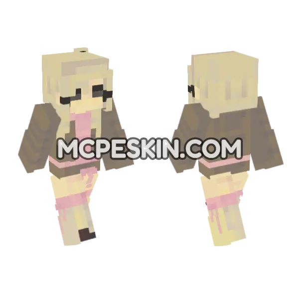 Jenny Mod Skin Minecraft Bedrock skin, front and back
