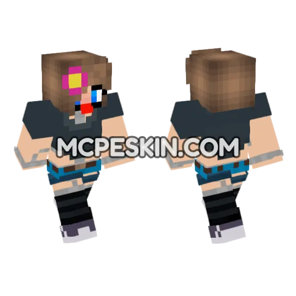 Jenny Mod Skin Minecraft Bedrock skin, front and back