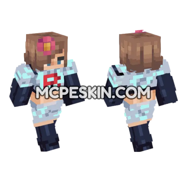 Jenny Mod Skin Minecraft Bedrock skin, front and back