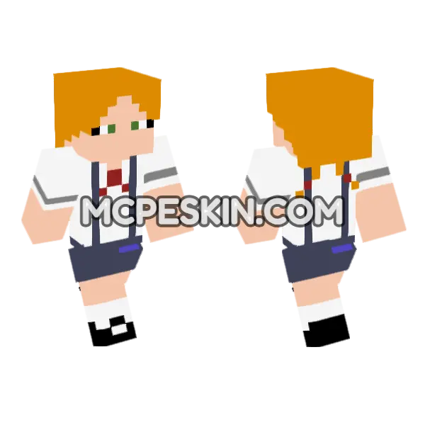 Jenny Mod Skin Minecraft Bedrock skin, front and back