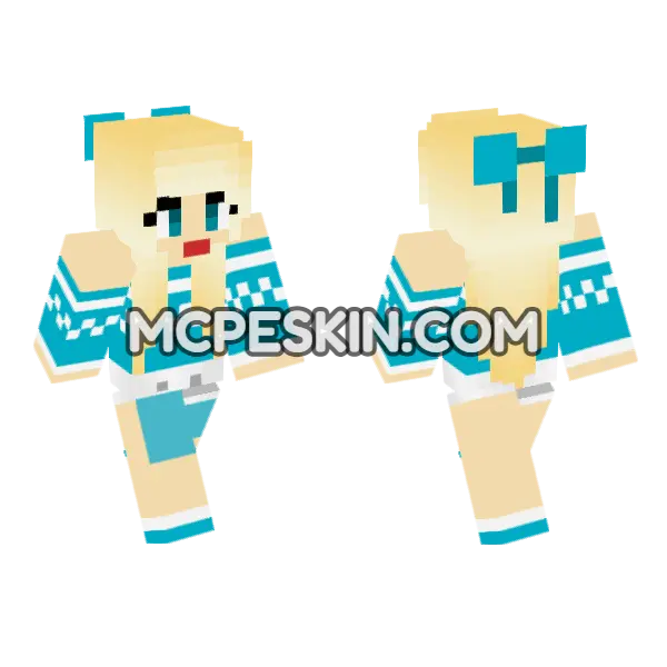 Jenny Mod Skin Minecraft Bedrock skin, front and back