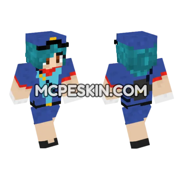 Jenny Mod Skin Minecraft Bedrock skin, front and back