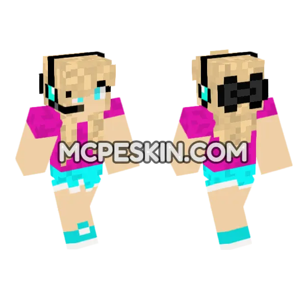 Jenny Mod Skin Minecraft Bedrock skin, front and back
