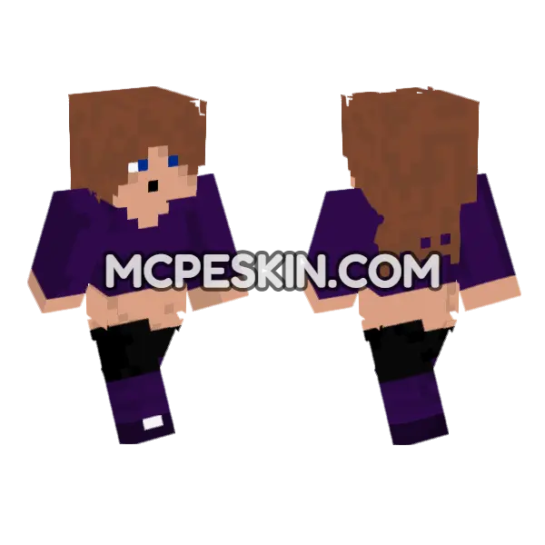 Jenny Mod Skin Minecraft Bedrock skin, front and back